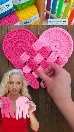 Crochet Woven Heart