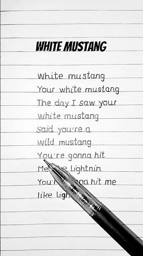 White Mustang Lyrics - Lana Del Rey #trending