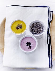 Entremets aux graines de chia et fruits frais pour 2 personnes - Recettes - Elle à Table