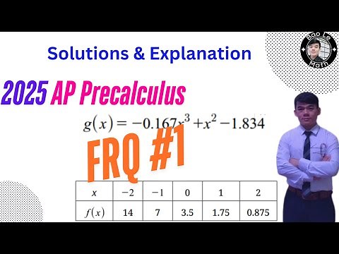 2025 AP Precalculus FRQ #1 – Step-by-Step Solution