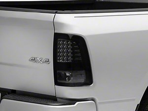 RAM 1500 LED Tail Lights; Gloss Black Housing; Smoked Lens (09-18 RAM 1500 w/ Factory Halogen Tail Lights) - Free Shipping