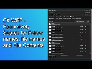 C# - How to recursively search folders, files and file contents (using WPF and MVVM)
