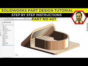 Wall-Mounted Bracket Design in SolidWorks | 3D CAD Tutorial | Part No 407