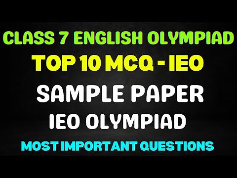Class 7 English Olympiad Sample Paper 2025 | IEO Class 7 English Olympiad MCQs