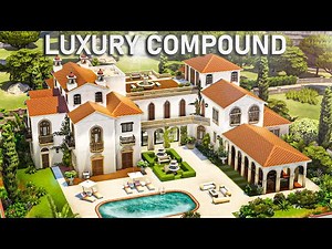 Luxury Family Compound Mansion | Sims 4 Speed Build + Tour | NO CC