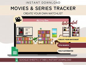 Movies & Series Tracker for Google Sheets | Series Planner With Review Spreadsheet | Film Tracker Google Sheets | Movie Journal | Movie Plan - Etsy
