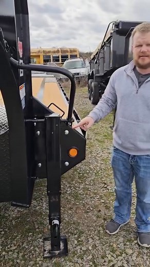 The bolt-on jacks on PJ Trailers make it easy to replace a jack, or upgrade down the road! #pjtrailers #happytrailers | Happy Trailers