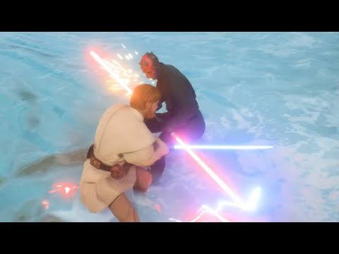 Battlefront 2 - Intense Lightsaber Duels #1 | Kenobi vs Maul & Grievous | Season 4