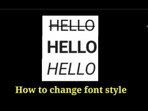 How to change normal font into bold, italic and other design, font style kaise change kre, italic