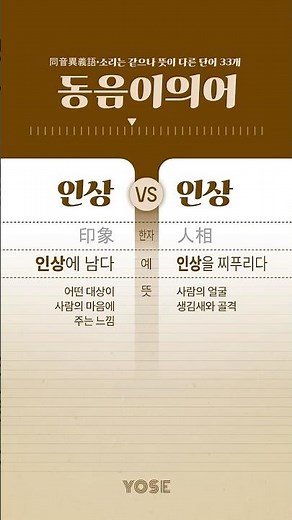 동음이의어 33가지
