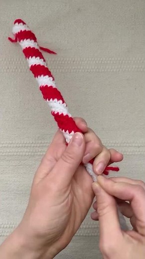Crochet a Candy Cane in 1 Hr! | Free Video Tutorial