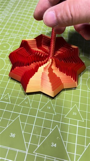 3D Printed Sensory Extension Star Object, Expandable Fractal Hexagon Handle, Honeycomb Rotating Spiral Design, Perfect Gift for Adults