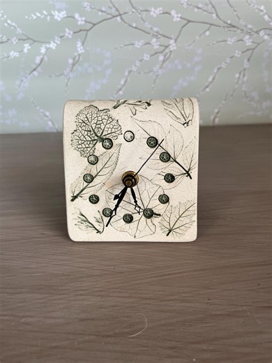 Handmade Stoneware Desk Clock - Etsy