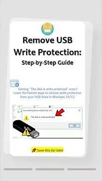 🔓 USB Drive Write-Protected? Learn How to Remove Write Protection on Windows#usb #unlock_guidelines