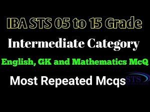 Intermediate Category Test Preparation | GK Mcq | English Mcq | Mathematics McQ