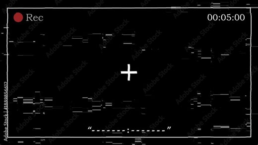 VHS-style cam overlay with recording interface, glitch, and analog noise. Alpha channel included for easy 4K video overlays, perfect for old camera film, vintage productions, and retro effects.