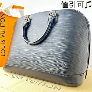 Excellent Condition Louis Vuitton Handbag Black Genuine Leather Authentic M40302 | eBay