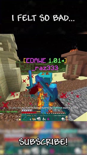 I FELT SO BAD FOR THIS! #shorts #minecraft #hcf