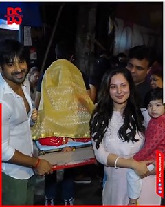 371K views · 9.3K reactions | Pooja Banerjee Dances With Husband & Kid While Bringing Home Lord Ganesha. #PoojaBanerjee #ganpati #spotted #celebrity | Bollywood Society | Facebook