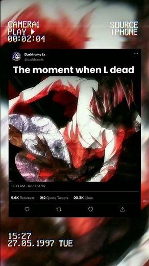 The moment when L dead l Death Note edit
