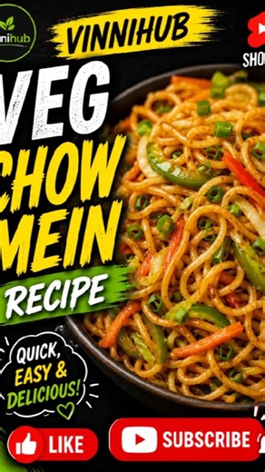🔥 Veg Chow Mein in Just 10 Minutes!🍜 | #VegChowMein #ChowMeinRecipe #StreetStyleNoodles #ChineseFood