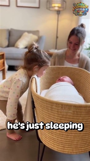 Toddler Thinks Newborn Is a Robot 🤖👶 Funniest Sibling Moment Ever! #funnybabies #viralbaby #funny