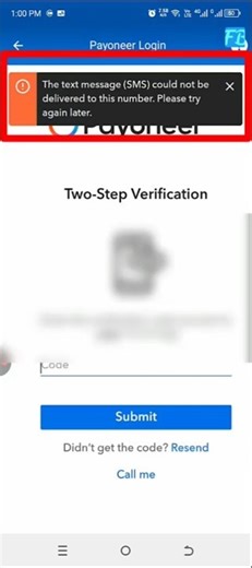 Payoneer SMS Verification Failed Here’s the Fix! #bankasia #payoneer_card #freelancing