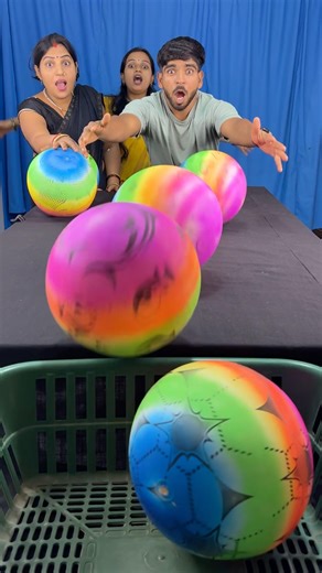 Amazing big ball role family challenge ✅ #shorts #game