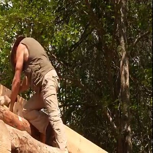 71K views · 1.6K reactions | Building an Off Grid Log Cabin Alone in the Wilderness, Ep20, Roof Framing is Finished | Francf | Facebook