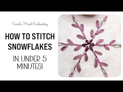 Stitch a Snowflake in Minutes | Lazy Daisy + Woven Circle Tutorial | Winter & Christmas Embroidery