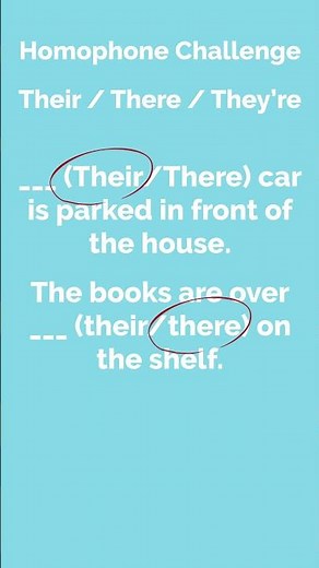 Homophone Challenge: Test Your English Skills! Their/There/They're