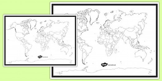 KS1/KS2 Blank World Map Template