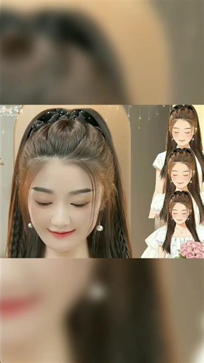 Quick Hairstyle And Fashionable princess head #braids #hairstyle #haircare #fypシ゚viral #shorts