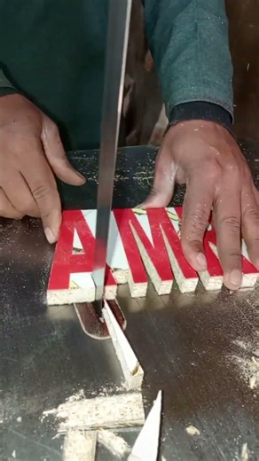 Satisfying Wood Cutting Nameplate | AMRICA#WoodCutting#Woodworking#NameplateMaking#CustomNameplate#