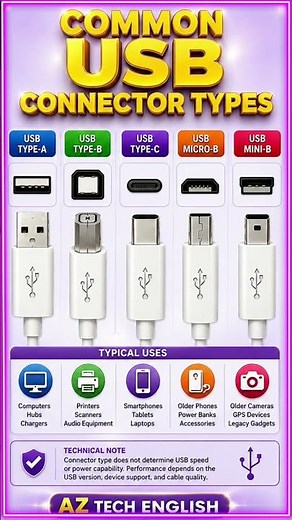 Common USB Connector Types Explained | USB-A, USB-B, Micro USB, Mini USB & USB-C