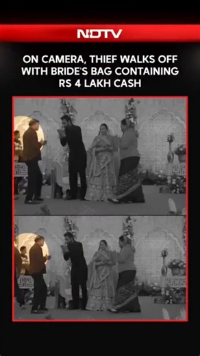 A well-dressed thief struck during a wedding reception in Jaipur, stealing a bride’s bag from the stage. The bag contained around Rs 4 lakh in cash and valuable jewellery. The incident occurred on February 7 at Chandan Van, Jagatpura. Footage shows the suspect slipping behind the bride and groom, hiding the bag in his blazer, and walking away. Police have registered a case and are reviewing CCTV footage. Authorities suspect the involvement of an organised gang that targets high-profile weddings