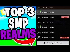 Top 3 REALMS SMP For Minecraft Bedrock 26.12! (REALM CODES)