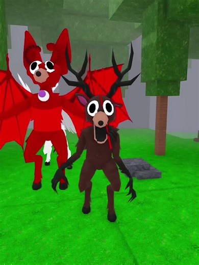 Deer Save Bat Boss or Kill ? #99nightintheforest #roblox #usa #funny