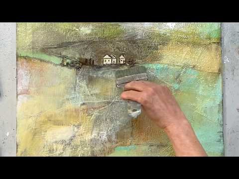 Relief Texture – Abstract Landscape Painting with Acrylic