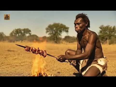 The primitive people hunted wild boars