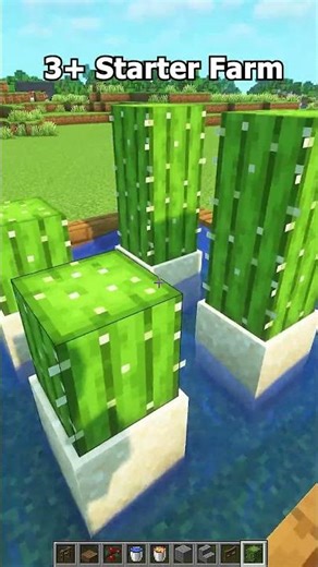 Minecraft 3+ Starter Farm🧑‍🌾 #shorts #minecraft