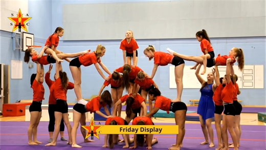 Human Pyramid Gym Routine for Christmas Countdown