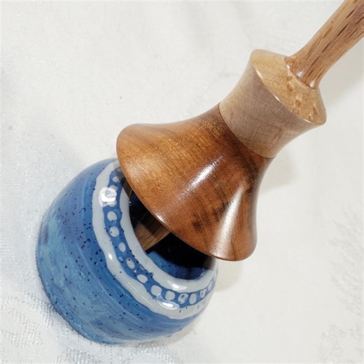 Tibetan Support Spindle With an Oaken Shaft and Birds Eye Hard Maple & Patagonian Rosewood Whorl With a Caribbean Rosewood Cap 41g - Etsy
