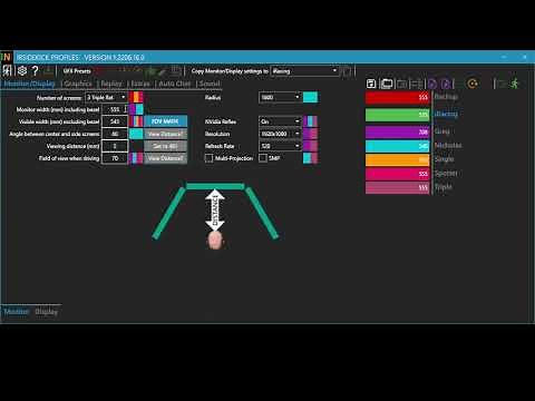 irSidekick Profiles - Configuring iRacing Triple Screens in Window mode