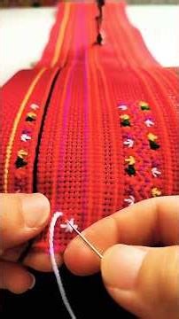 Easy Fabric Weaving Art for Beginners | Amazing Thread Weaving Art on Fabric #threadcraft #craft