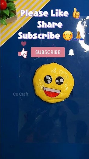 Making cute emoji slime 😄🤩 #shorts #diyslime #emojislimemaking