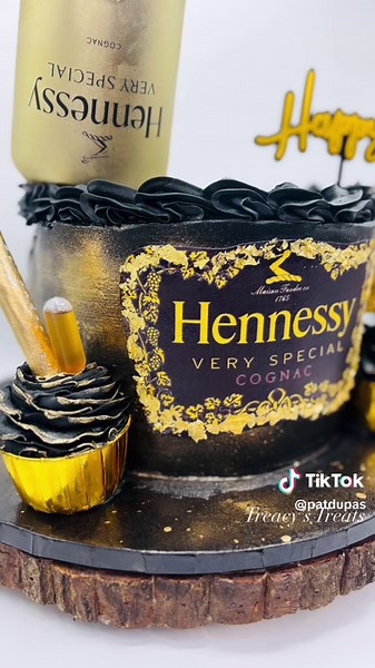 Customized Hennessy Cake - Treacy’s Treats