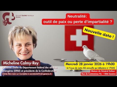 Neutralité : outil de paix ou perte d'impartialité ? | Micheline Calmy-Rey