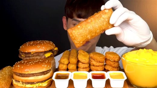 63K views · 1.7K reactions | McDonald’s Big Mac Cheese Burger  McNuggets MukBang! #asmr #mukbang #bonggil #delicious #mukba | Mukbang.food | Facebook