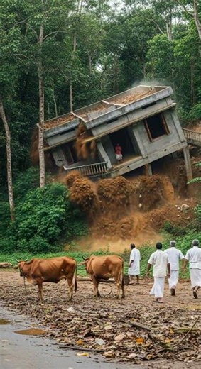 This House Couldnt Hold on 🚨 Shocking Collapse Caught on Camera #disaster #fail #viral